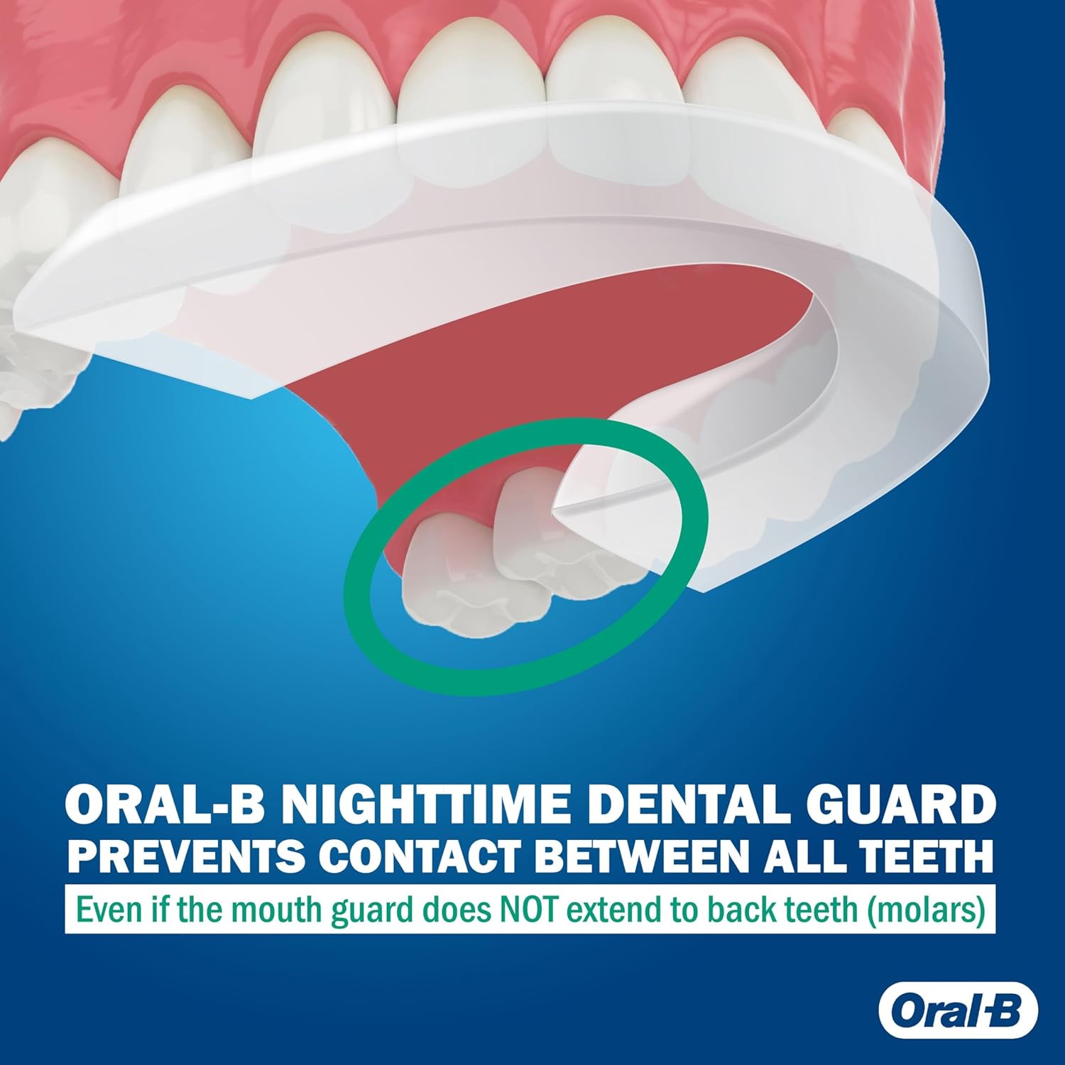 Professional thin design Oral-B Nighttime Dental Guard with Scope mint flavor and storage tray